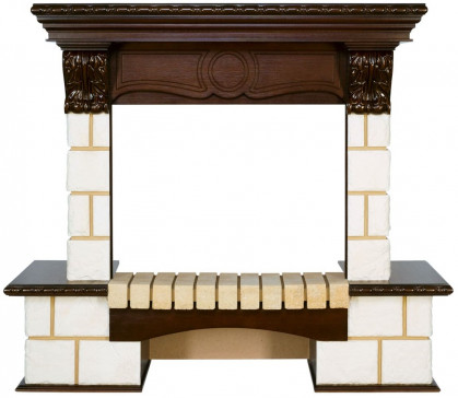 Портал Royal Flame Pierre Luxe Шампань / Темный дуб