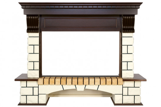 Портал Royal Flame Pierre Luxe Темный дуб / Белый (ширина 1380 мм) Портал Royal Flame Pierre Luxe Темный дуб / Белый (ширина 1380 мм)