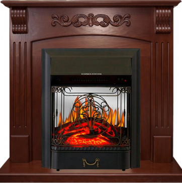 Угловой каминокомплект Sorrento с очагом Majestic FX Black
